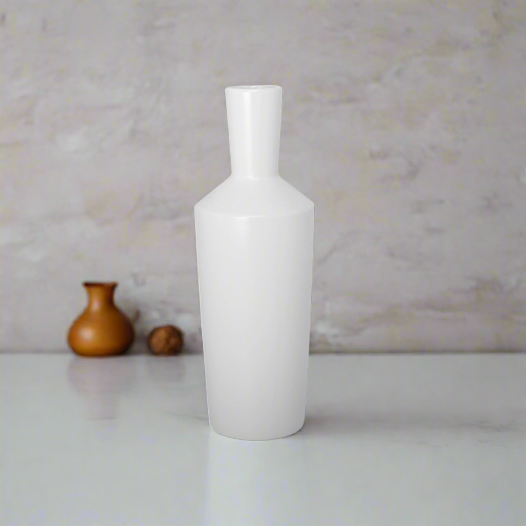 Shiloh Ceramic White Vase
