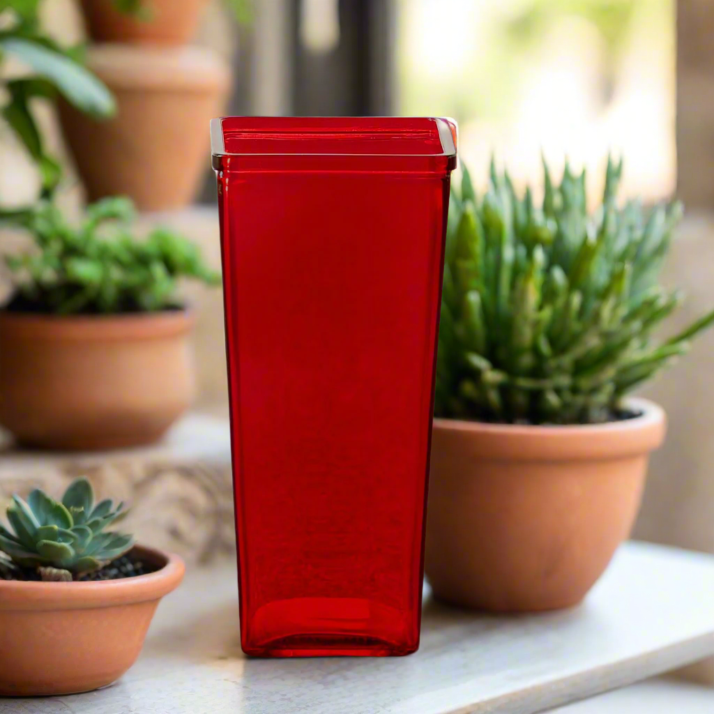 Billie Tapered Square Glass Vase