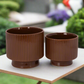 Pax Ceramic Planter with Stand Set (Set of 2)