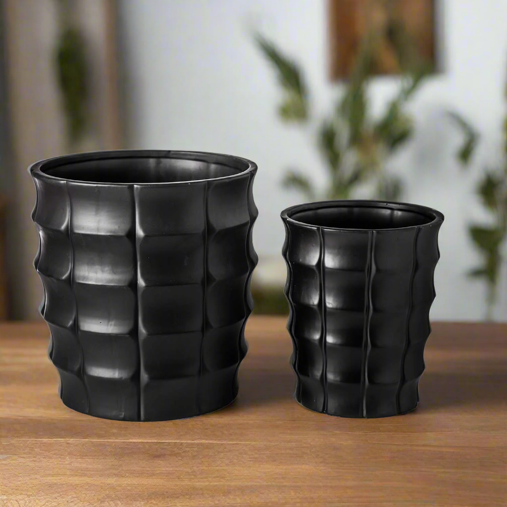Cevora Ceramic Round Pot (Set of 2)