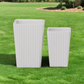 Flyn Ceramic Square Corrugated Vase (Set of 2)