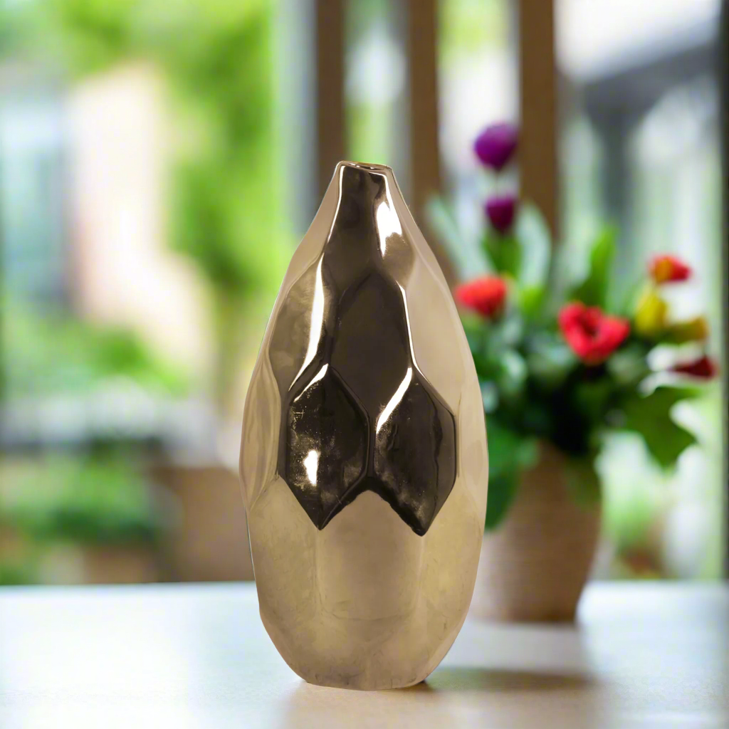 Tillee Ceramic Bellied Pattern Vase