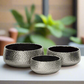 Zyros Hammered Ceramic Planter Set (Set of 3)