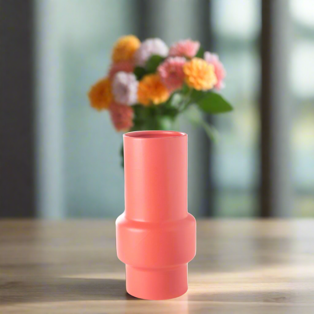 Ira Ceramic Round Pipe Vase