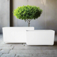 Deyra Tapered Rectangle Ceramic Planter Set (Set of 2)