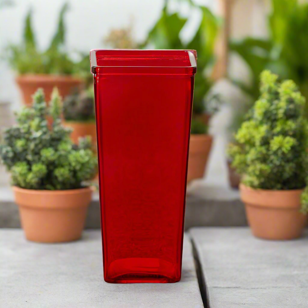 Billie Tapered Square Glass Vase