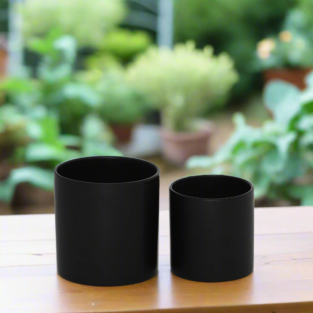 Ollie Ceramic Plain Round Pot (Set of 2)