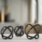 Noss Metal Round Abstract Sculpture (Set of 3)