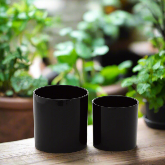 Ollie Ceramic Plain Round Pot (Set of 2)