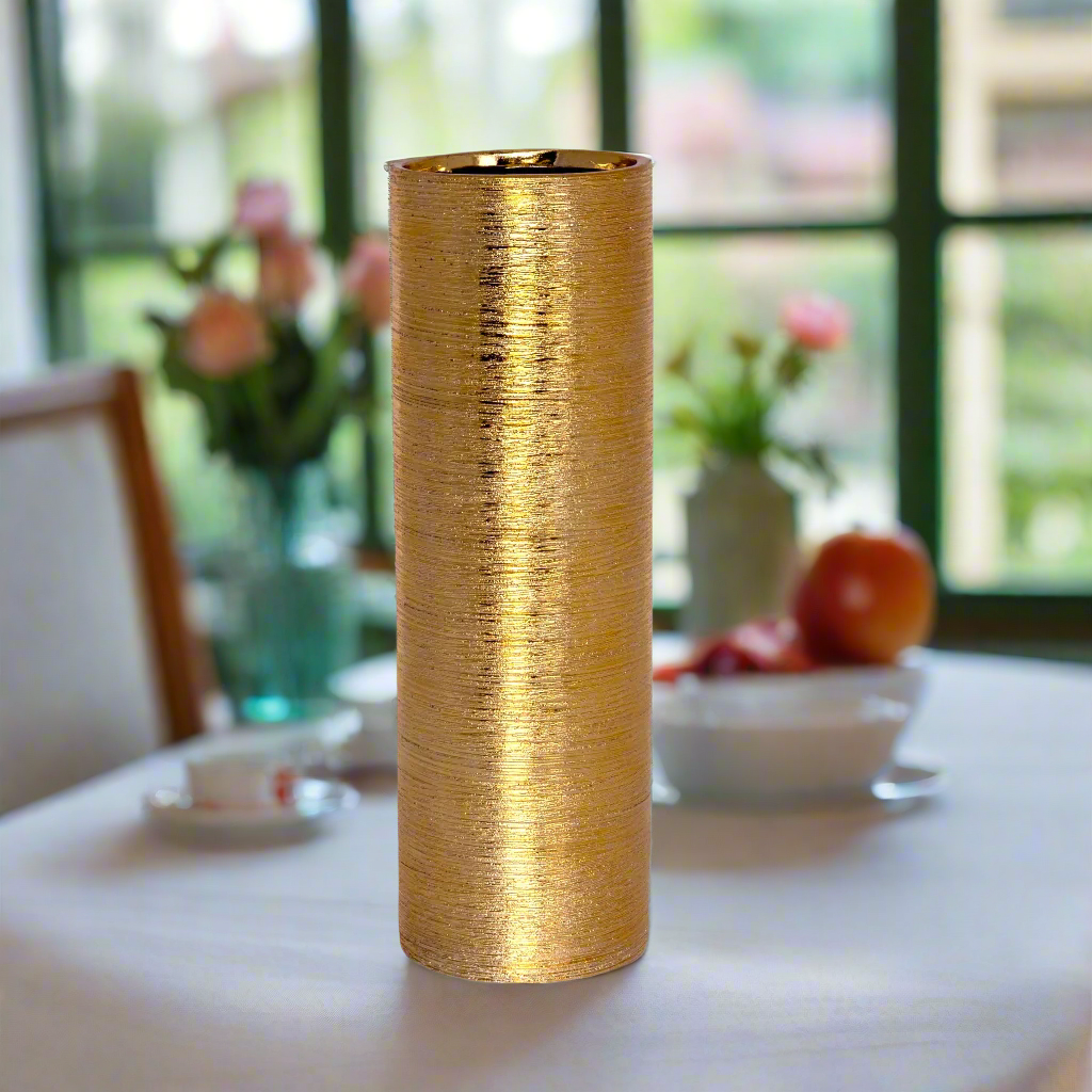 Greer Brushed Ceramic Round Vase