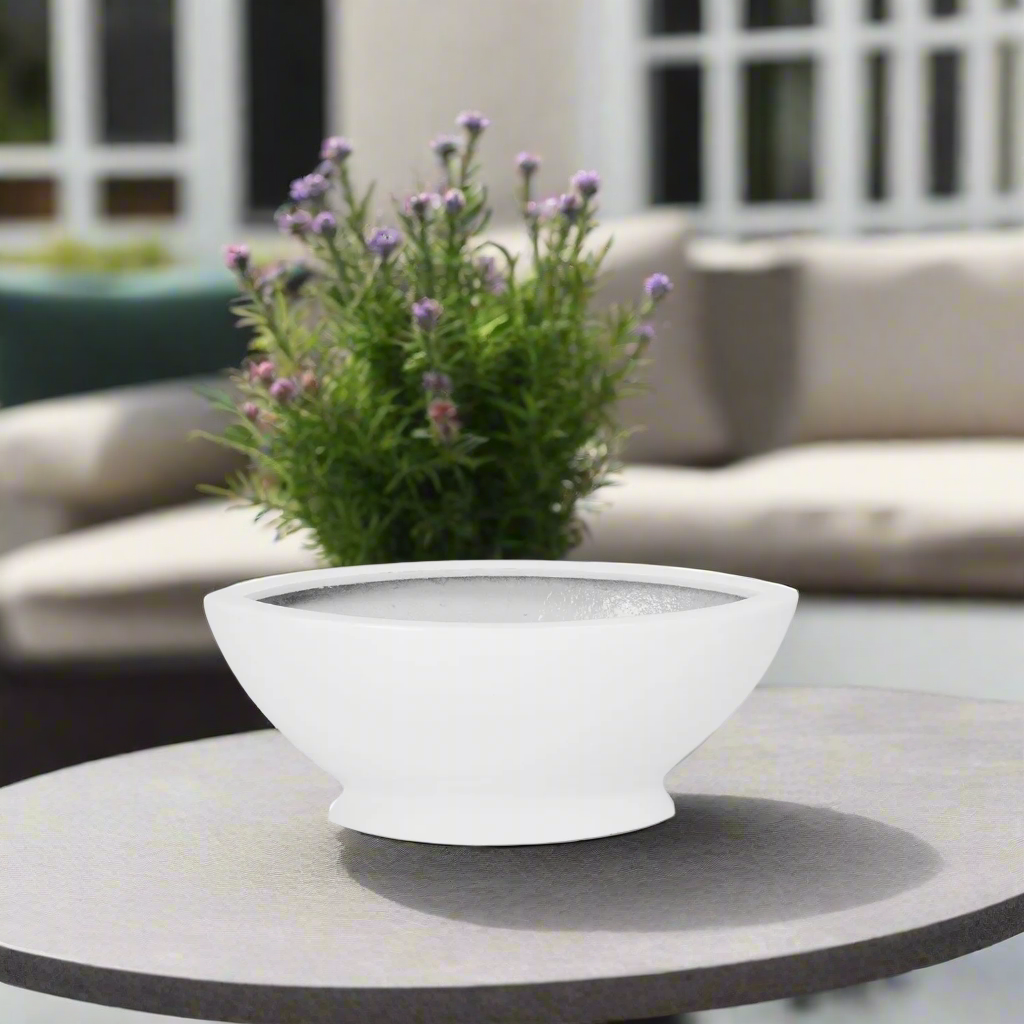 Bianca Polystone Boat Planter
