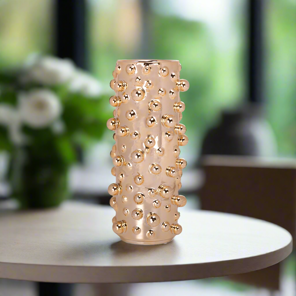 Tavianna Gloss and Metallic Ceramic Vase