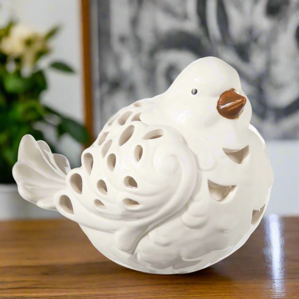 Ellora Cutout Ceramic Bird Figurine