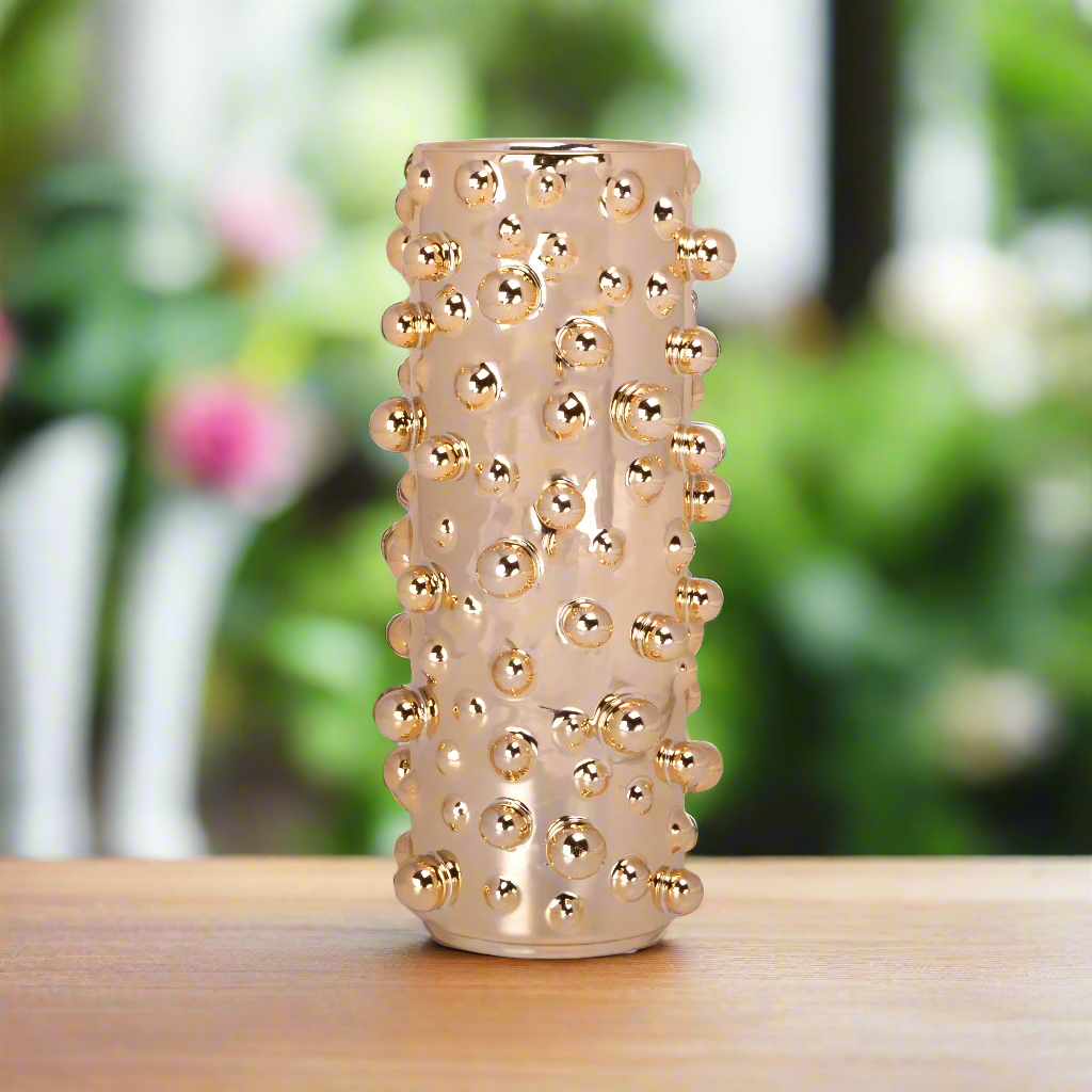 Tavianna Gloss and Metallic Ceramic Vase