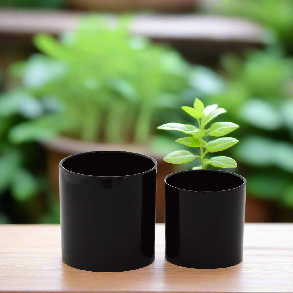 Ollie Ceramic Plain Round Pot (Set of 2)
