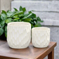 Wren Emboss Ceramic Planter Set (Set of 2)