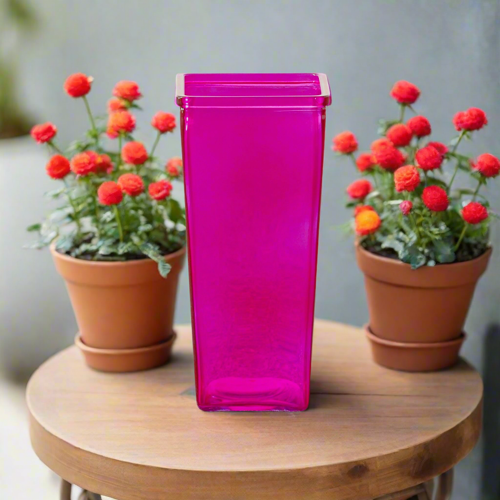 Billie Tapered Square Glass Vase