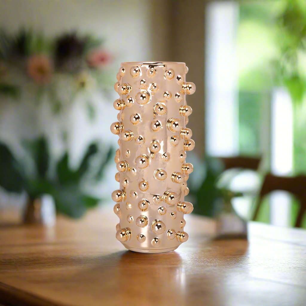 Tavianna Gloss and Metallic Ceramic Vase