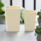 Flyn Ceramic Square Corrugated Vase (Set of 2)
