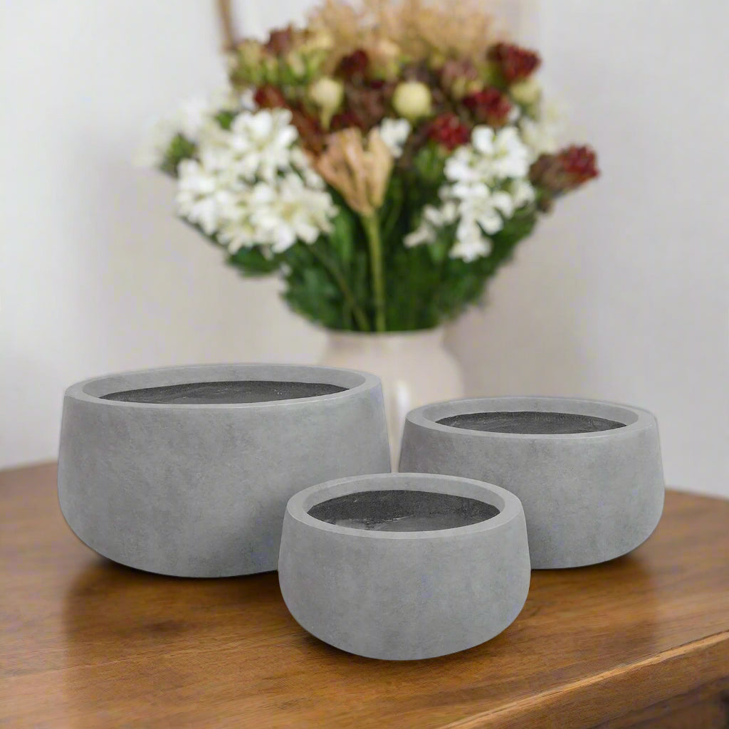 Nerik Fiber Clay Planter Set (Set of 3)