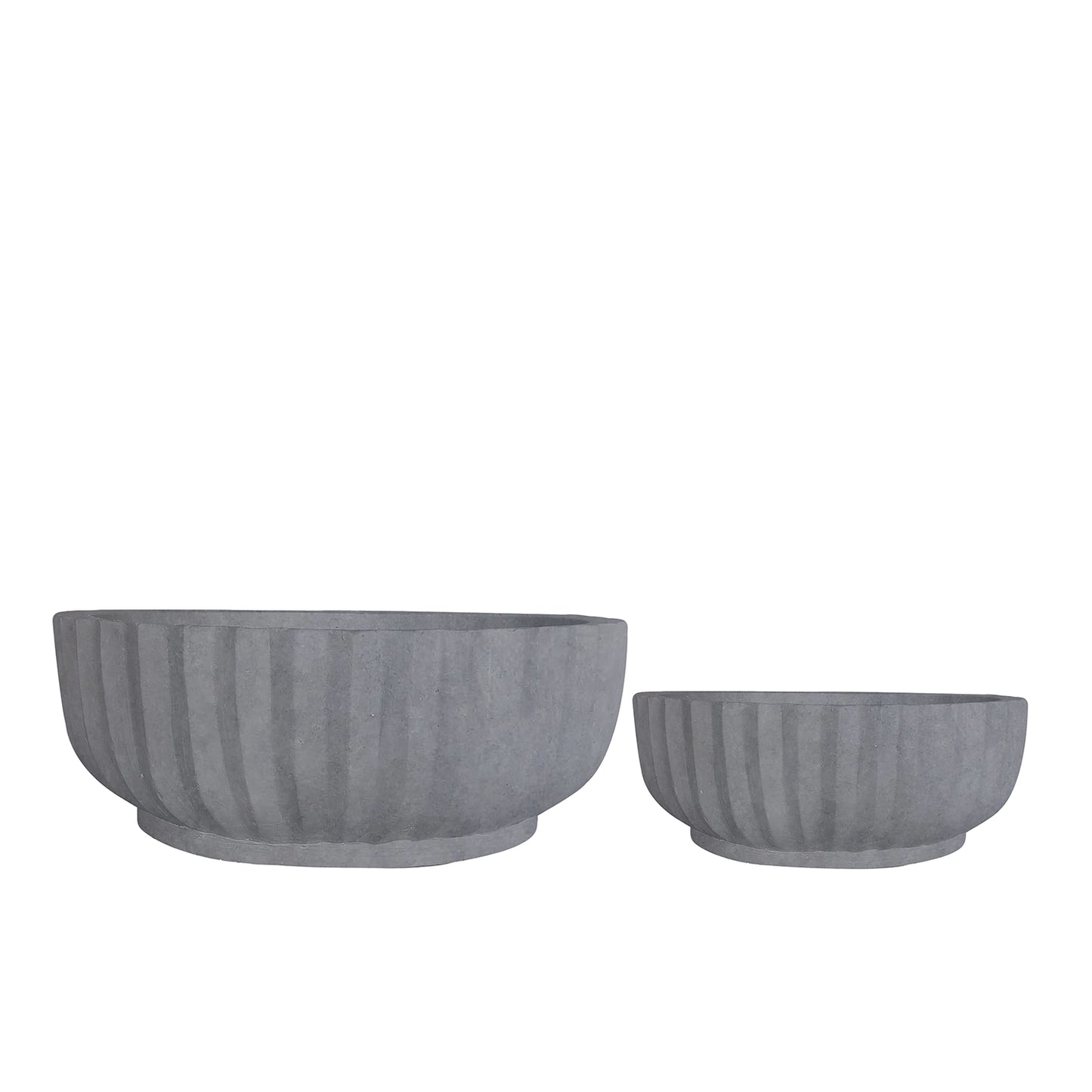 Rinell Fiber Clay Planter Set (Set of 2)