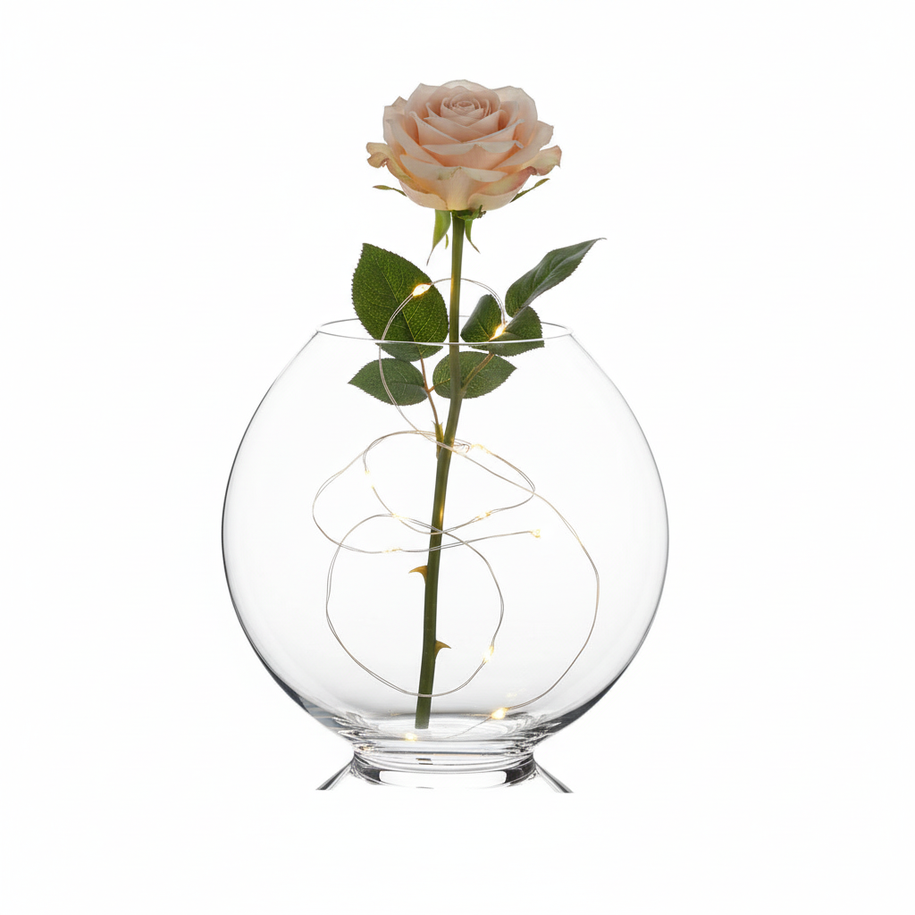 Helora Eye-Shaped Clear Glass Vase