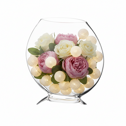 Helora Eye-Shaped Clear Glass Vase