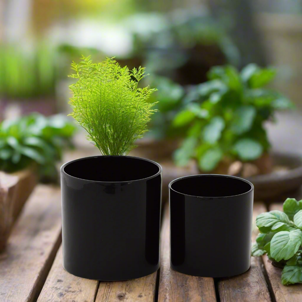 Ollie Ceramic Plain Round Pot (Set of 2)