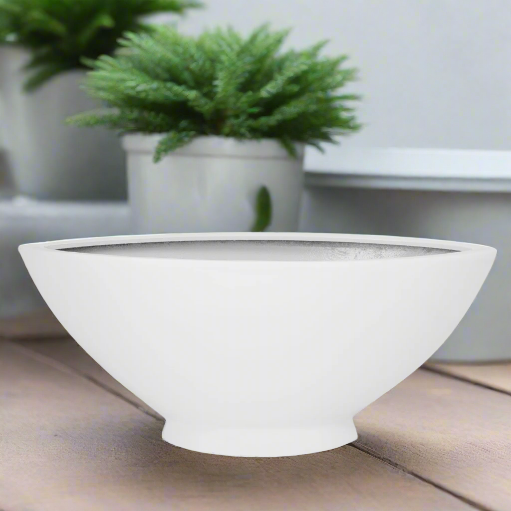 Bianca Polystone Boat Planter