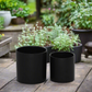 Ollie Ceramic Plain Round Pot (Set of 2)