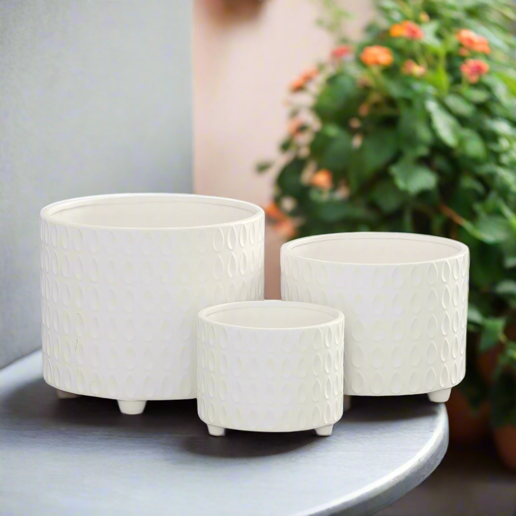 Caelum Ceramic Planter Set (Set of 3)