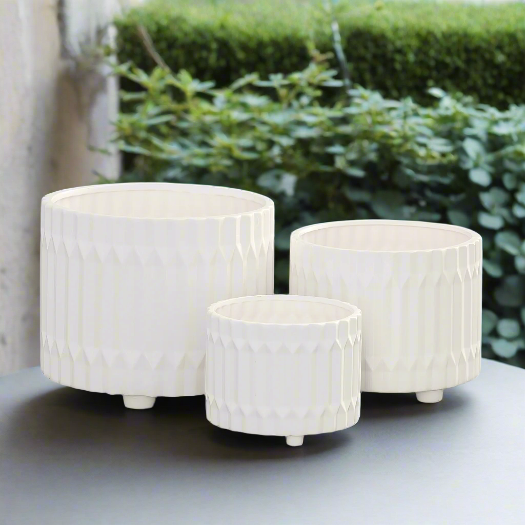 Caelum Ceramic Planter Set (Set of 3)