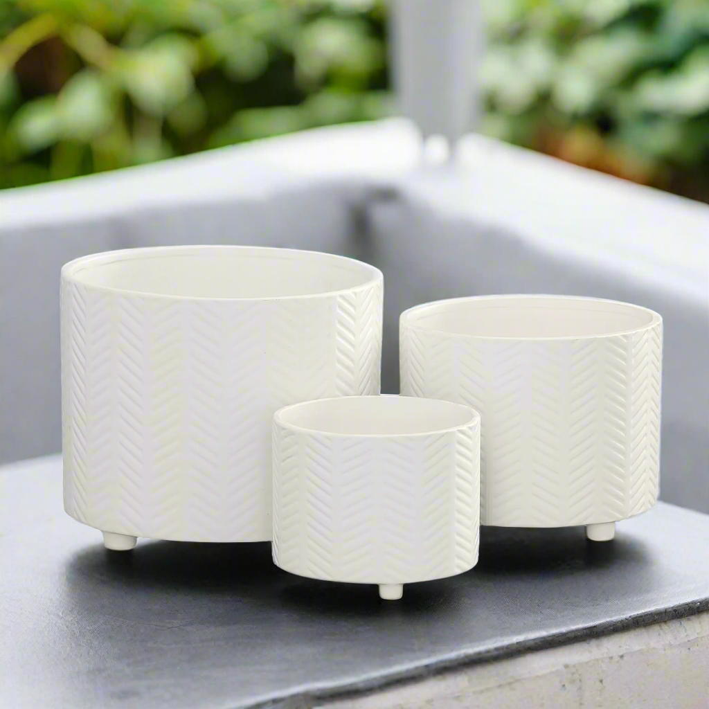Caelum Ceramic Planter Set (Set of 3)