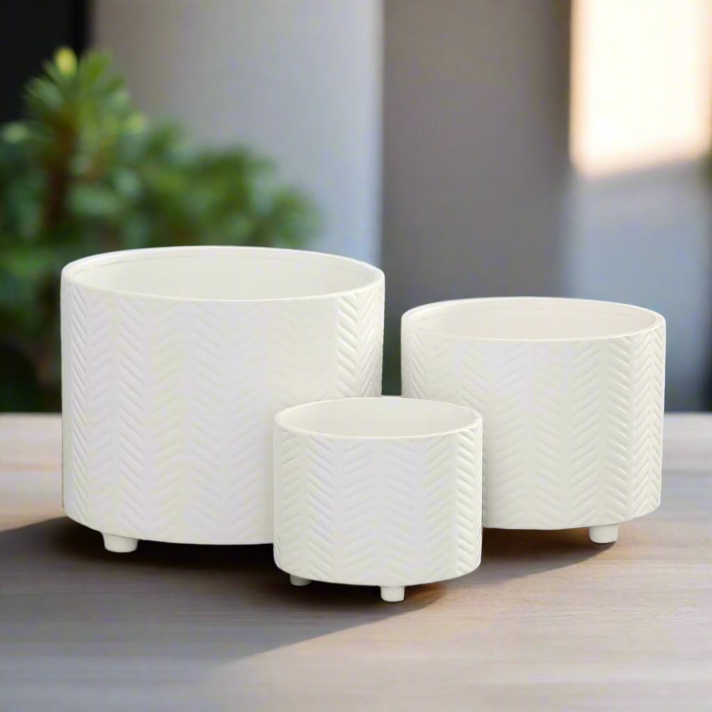 Caelum Ceramic Planter Set (Set of 3)