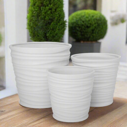 Lazven Embossed Vector Planter Set (Set of 3)