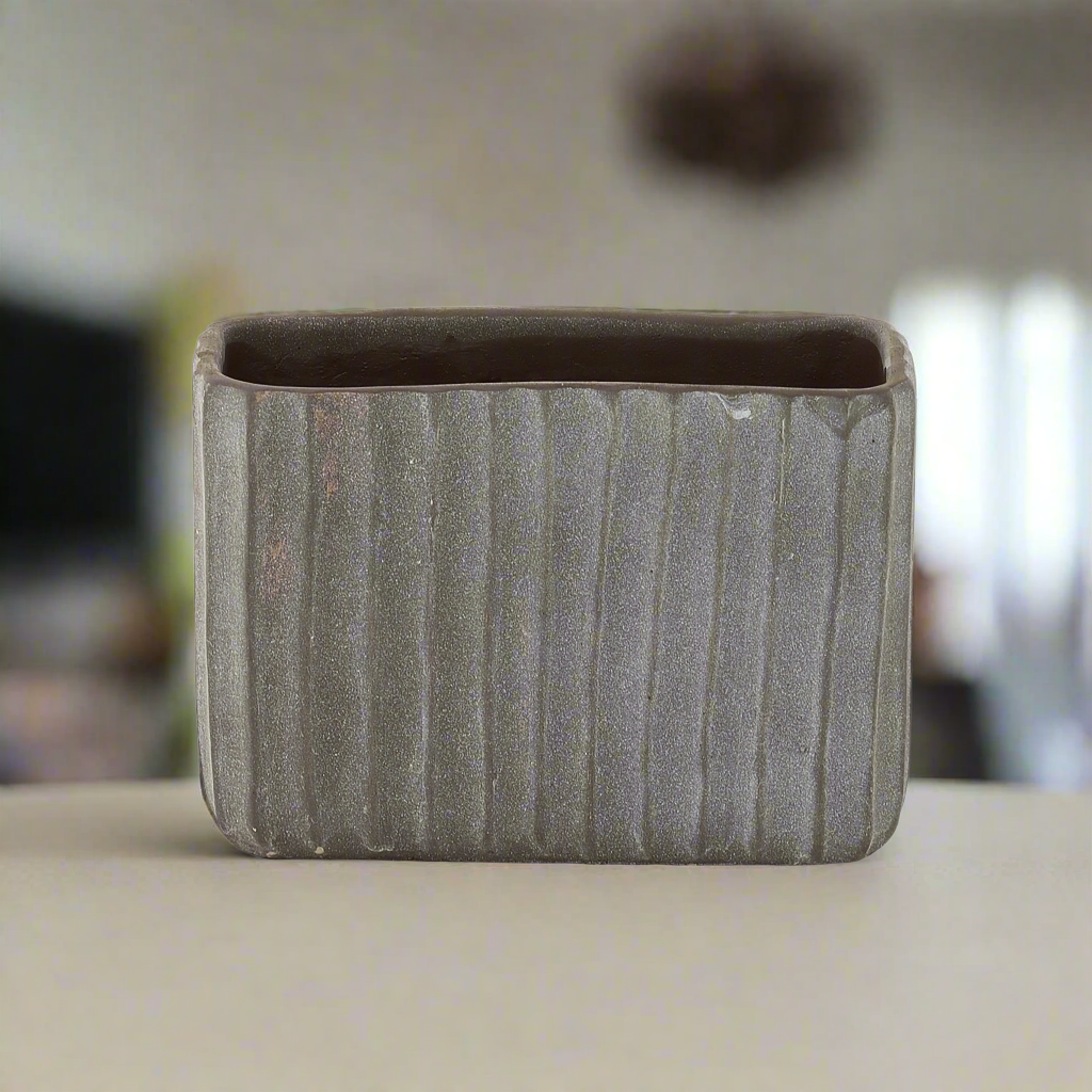 Lilijana Cement Tall Rectangle Pot