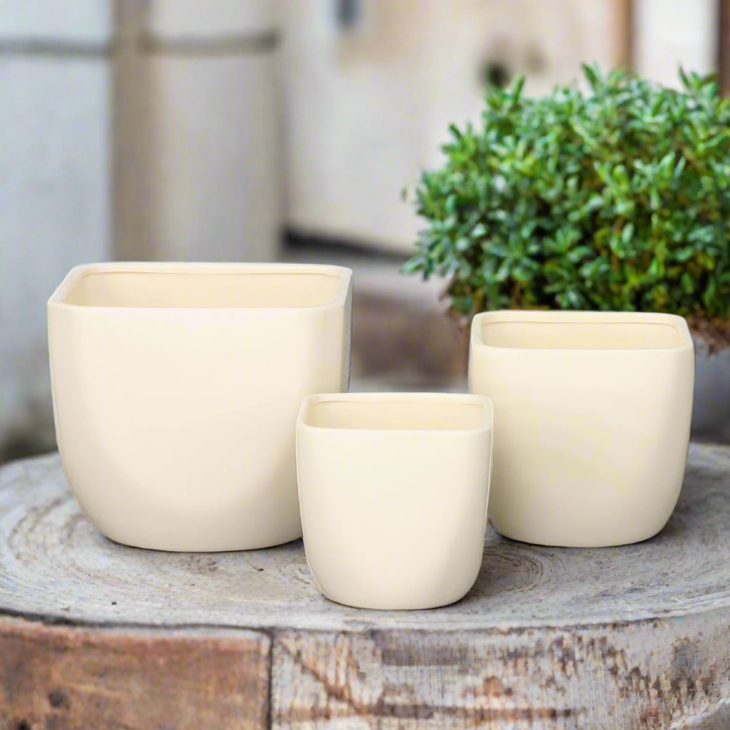 Arama Ceramic Round Planter Set (Set of 3)