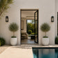 Irina Cylinder Planters with Pedestal Base (Set of 2)