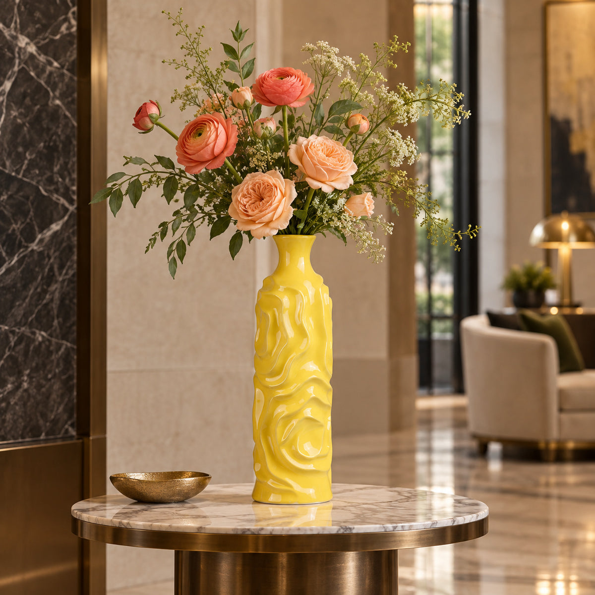 Maya Wrinkled Ceramic Vase